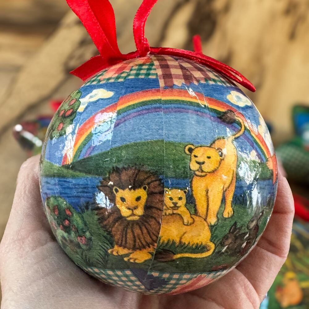 1996 Noah's Ark Christmas Ornaments Set of 12 Star and Ball Shaped Vintage Bible - Picture 11 of 16